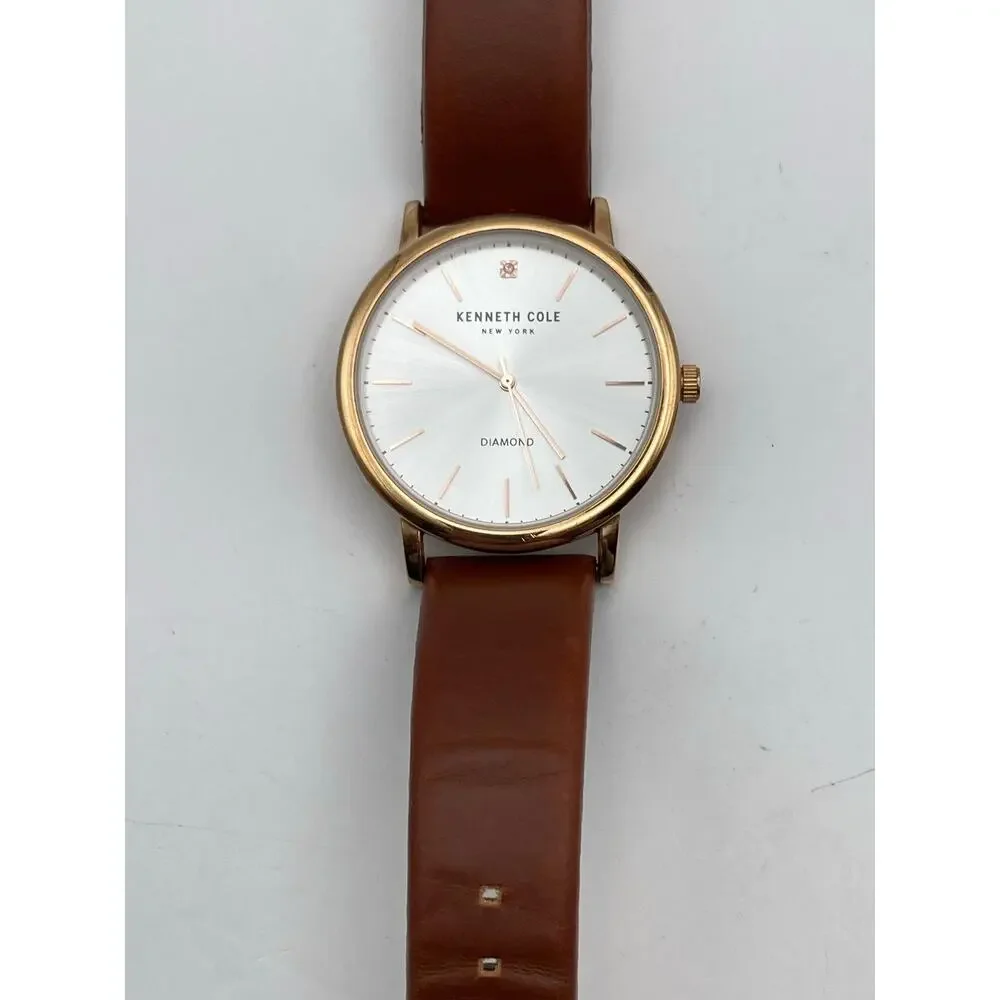 Kenneth Cole Diamond New York Men's Watch 40mm - New Battery WR 3ATM Adjustable